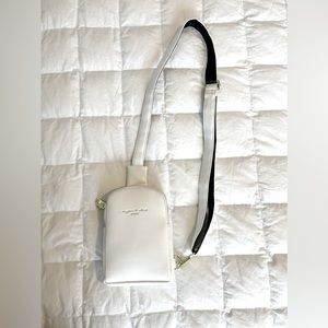 Small white crossbody purse bag